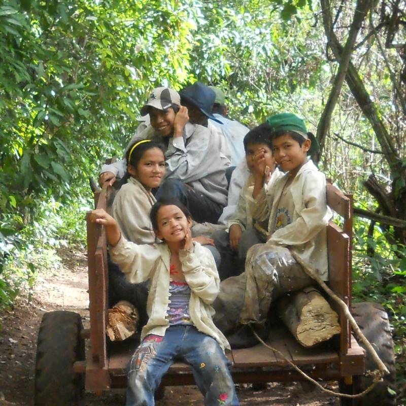 Solar panels and learning in a village setting